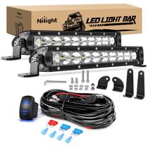Barra de luz LED Nilight 11 cm 50 W Super Slim Spot Flood Combo Barra de luz LED Nilight 11 cm 50 W Super Slim Spot Flood Combo