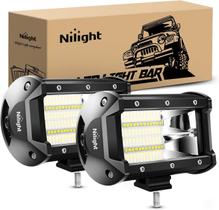 Barra de Luz LED Nilight 18001F-B 5 Polegadas 72W - Feixe de Inundação 10800lm