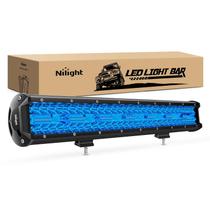 Barra de luz LED Nilight 20" Blue Triple Row 420W Spot & Flood Barra de luz LED Nilight 20" Blue Triple Row 420W Spot & Flood