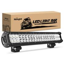 Barra de luz LED Nilight 20 polegadas e 126 W Spot Flood Combo de 2 anos Barra de luz LED Nilight 20 polegadas e 126 W Spot Flood Combo de 2 anos