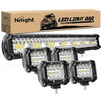 Barra de luz LED Nilight 20 polegadas e 420 W Triple Row Flood Spot Combo