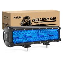 Barra de luz LED Nilight 30 cm azul Triple Row 240 W Spot & Flood Barra de luz LED Nilight 30 cm azul Triple Row 240 W Spot & Flood