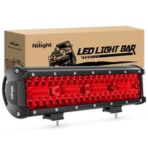 Barra de Luz LED Nilight 30cm 240W - Tríplice Fileira (Spot e Flood) - Vermelha