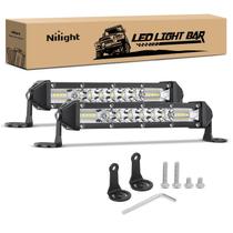Barra de luz LED Nilight Slim 7 polegadas e 48 W Spot Flood Combo Barra de luz LED Nilight Slim 7 polegadas e 48 W Spot Flood Combo