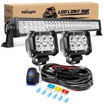 Barra de luz LED Nilight Spot Flood Combo de 32 polegadas e 180 W + 2 cápsulas Barra de luz LED Nilight Spot Flood Combo de 32 polegadas e 180 W + 2 cápsulas