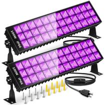 Barra de luz preta THECHAM 100W 385-400nm para Glow Party x2