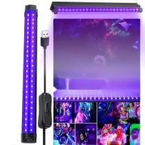 Barra de Luz UV Preta de 1 Pé - Ideal para Armários, Halloween e Pintura Corporal