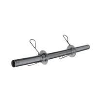 Barra de Musculação Ôca 1" 40cm Galvanizada com Presilhas Prata Anilhas Fitness