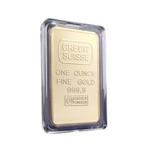 Barra de ouro fino comemorativa Swiss Credit Suisse de 1 onça Barra de ouro fino comemorativa Swiss Credit Suisse de 1 onça