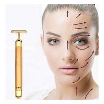 Barra de Ouro para Rosto Bioestimulador de Elastina e Colágeno Massageador de Luxo Anti-idade 6000RPM