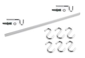 Barra De Parede Cozinha 6 Ganchos 40 Cm Com Kit Instalação Aereo Suspenso Ganhe Espaço Pendurar Utensílios Barra De Parede Cozinha 6 Ganchos 40 Cm Com Kit Instalação Aereo Suspenso Ganhe Espaço Pendurar Utensílios