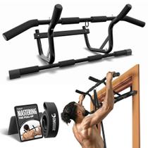 Barra de Porta para Pull-Up DMoose Fitness com Faixa de Resistência, Capacidade de 113 kg Barra de Porta para Pull-Up DMoose Fitness com Faixa de Resistência, Capacidade de 113 kg