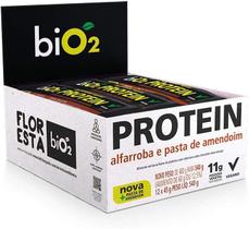 Barra de Preteína Vegana Bio2 Alfarroba Cx. c/12 Un. de 45g