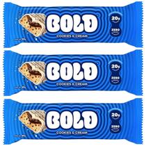Barra de Proteina 20g Super Nutritivo Cookies & Cream 60g Bold Kit 3