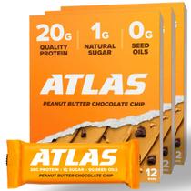 Barra de proteína Atlas Peanut Butter Chocolate Chip 20g x 12