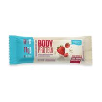 Barra de Proteína Body Protein Suplemento Alimentar Equaliv 11g de Proteína Sabor Morango 40g