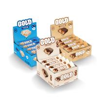 Barra de Proteína BOLD Snacks- KIT Thin Cookies & Cream + Thin Caramelo & Amendoim + BOLD Leite & Avelã (3 caixas c/ 12)