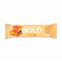 Barra de Proteína Bold Thin Sabor Caramelo e Amendoim 12g de Proteína Zero Açúcar com 40g