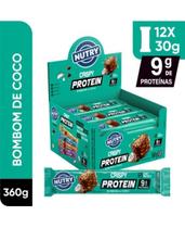 Barra De Proteina Crispy Bombom De Coco 9g Proteina Nutry Com 12 Unidades De 30g