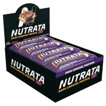 Barra de Proteína Dark Caramel Nutrata 45g 12 Unidades Whey Protein Cobertura Chocolate