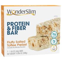 Barra de proteína e fibra WonderSlim Salted Toffee Pretzel 7ct