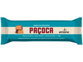 Barra de Proteína Emana Sabor Paçoca com 12g de Proteína 40g