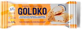 Barra de Proteína GoldKo Chocolate Branco Rech Marshmallow+Cookies 50g