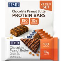 Barra de proteína HMR, chocolate, manteiga de amendoim, 10 g de proteína, 24 unidades Barra de proteína HMR, chocolate, manteiga de amendoim, 10 g de proteína, 24 unidades