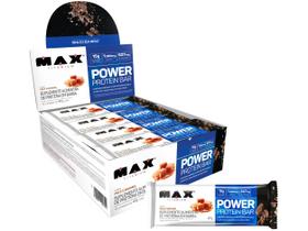 Barra de Proteína Max Titanium Power Protein Bar Milk Caramel 41g 12 Unidades