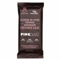Barra de Proteína Pincbar Chocolate, Claras de Ovos, Tâmara, Amendoim, Castanha de Caju 50g