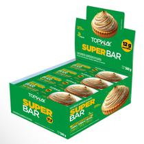 Barra de proteína super bar torta de limão 45g topway caixa com 12 unidades Barra de proteína super bar torta de limão 45g topway caixa com 12 unidades