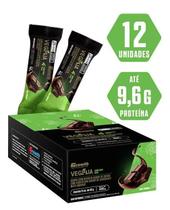 Barra De Proteína Vegana Cacau Chocolate Cx 12 Un Growth Sabor:Cacau Black -