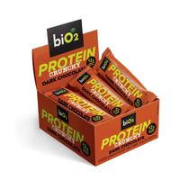 Barra De Proteína Vegana Crunchy Sabor Dark Chocolate 9 Unidades 50g Cada BiO2