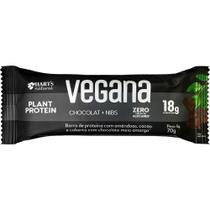 Barra de Proteína Vegana Sem Açúcar de Chocolate Nibs 70g - Hart's Natural