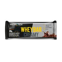 Barra de Proteína Whey Bar Creamy Probiótica Sabor Chocolate com 10g de Proteína 38g