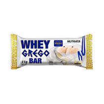 Barra de Proteína Whey Grego Bar Nutrata Sabor Beijinho com 11g de Proteína 40g