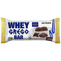 Barra de Proteína Whey Grego Bar Nutrata Sabor Brigadeiro com 11g de Proteína 40g