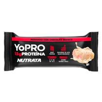 Barra de Proteína YoPro 15g de Proteína Nutrata Morango com Chocolate Branco 55g Barra de Proteína YoPro 15g de Proteína Nutrata Morango com Chocolate Branco 55g