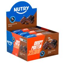 Barra de Proteinas Nutry Crispy Zero Chocolate Dark 12 Unidades 30g -
