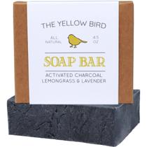 Barra de sabão The Yellow Bird Natural Charcoal para rosto e corpo Barra de sabão The Yellow Bird Natural Charcoal para rosto e corpo