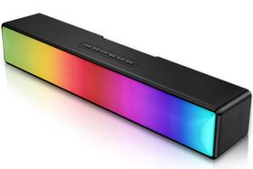 Barra de Som para Computador AFK com Bluetooth 5.1, Luzes RGB e Áudio Estéreo
