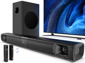 Barra de Som Saiyin 100W com Subwoofer - HDMI-ARC/Bluetooth para Smart TV