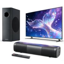 Barra de Som Saiyin 29 cm com Subwoofer Bluetooth, AUX e Óptico Barra de Som Saiyin 29 cm com Subwoofer Bluetooth, AUX e Óptico