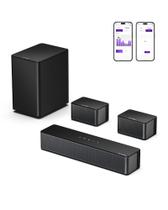 Barra de som ULTIMEA 5.1 para Smart TV, sistema de som surround virtual para TV, potência de pico de 320 W, alto-falantes e subwoofer surround ajustáveis, controle de APP, barra de som de home theater Poseidon D50 (novo modelo de 2025)
