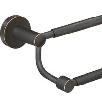 Barra de toalha BeSy ajustável de 42 a 72 cm, dupla em aço SUS304, bronze Barra de toalha BeSy ajustável de 42 a 72 cm, dupla em aço SUS304, bronze