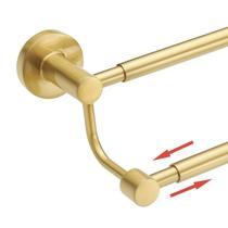 Barra de toalha BeSy ajustável de 42 a 72 cm, dupla SUS304 inoxidável Barra de toalha BeSy ajustável de 42 a 72 cm, dupla SUS304 inoxidável