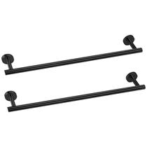 Barra de toalha Cilee Black Matte em Aço Inoxidável 40cm Dupla