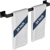 Barra de toalha de banheiro PDBADA 24cm 304 em aço inoxidável preto fosco