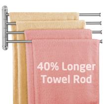 Barra de toalha giratória KES Extra Long de 4 braços em aço inoxidável SUS304 Barra de toalha giratória KES Extra Long de 4 braços em aço inoxidável SUS304