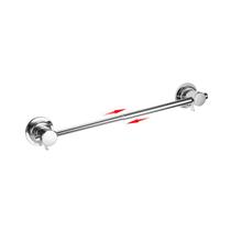 Barra de toalha JiePai Extensível de 43 a 71 cm, ventosa cromada